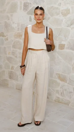 Tillie Crop Top - Oatmeal