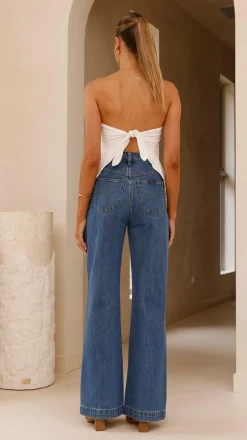 Tory Strapless Top - White