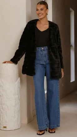 Tully Longline Jacket - Black