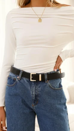 Valarae Belt - Black / Gold