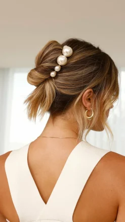 Vasska Hair Pin Set - Pearl