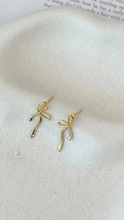 Velika Bow Earrings - Gold