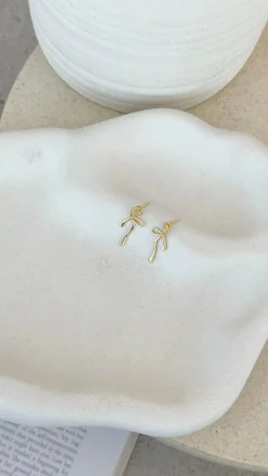 Velika Bow Earrings - Gold