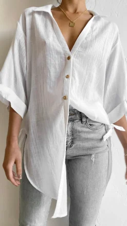 Vesper Short Sleeve Top - White