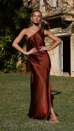 Victoria Maxi Dress - Rust