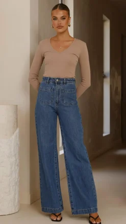 Vienna Long Sleeve Top - Mocha