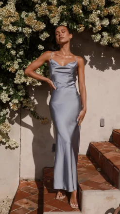 Willow Maxi Dress - Steel Blue