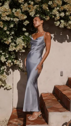 Willow Maxi Dress - Steel Blue