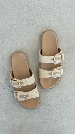 Wilmer Slides - Natural Raffia