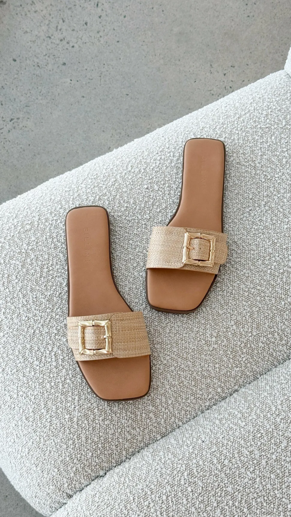 Xabi Slides - Natural Raffia