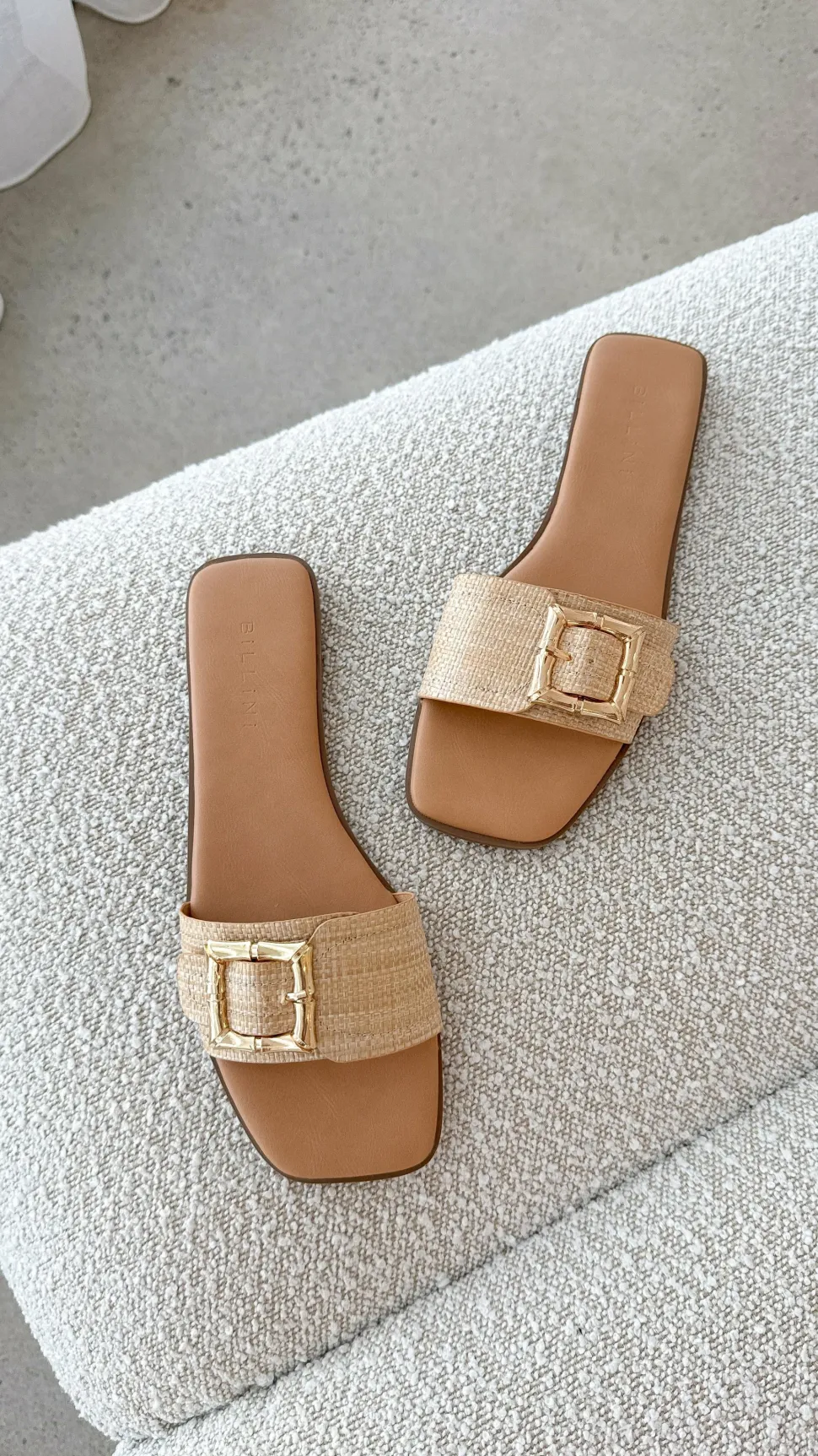 Xabi Slides - Natural Raffia