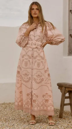 Xander Long Sleeve Maxi Dress - Blush