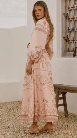Xander Long Sleeve Maxi Dress - Blush