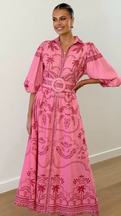 Xander Long Sleeve Maxi Dress - Mulberry