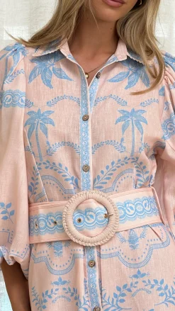 Xander Long Sleeve Maxi Dress - Blue