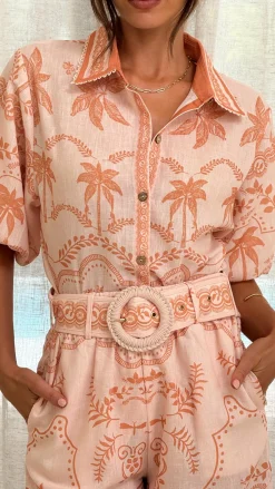 Xander Wide Leg Pants - Natural