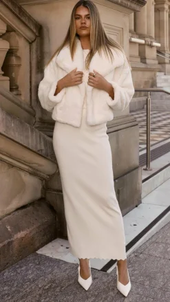 Xanthe Knit Maxi Skirt - Cream