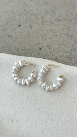 Yasar 18K Gold Pearl Hoop - Gold / Pearl