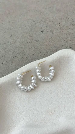 Yasar 18K Gold Pearl Hoop - Gold / Pearl