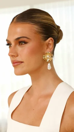Yasma Earrings - Gold / Pearl