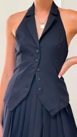 Yetta Vest Top - Black