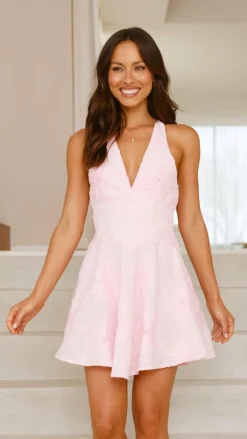 Zaidin Mini Dress - Baby Pink Floral