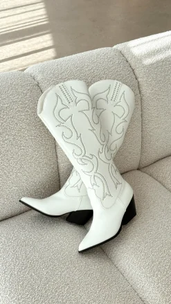 Zelma Boots - White