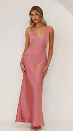 Ziah Maxi Dress - Baked Rose