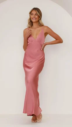Ziah Maxi Dress - Baked Rose