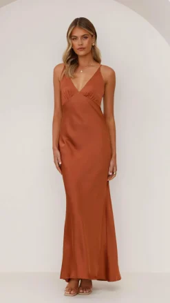 Ziah Maxi Dress - Copper