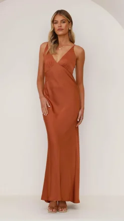 Ziah Maxi Dress - Copper