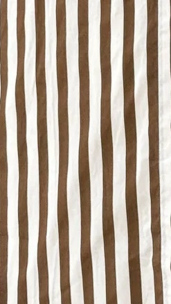 Zoah Long Sleeve Button Up Shirt - Choc/Champagne Stripe